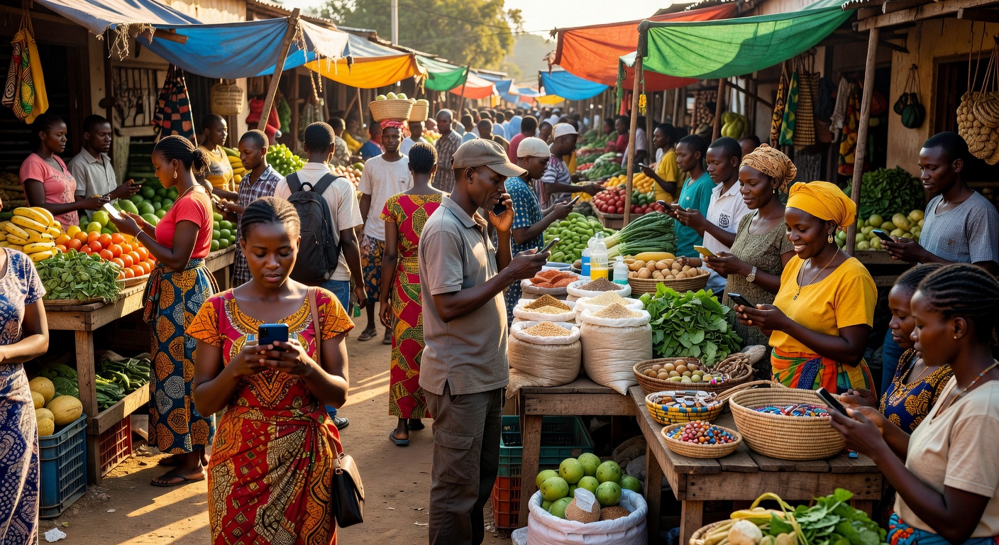 Uganda market mobile shopping